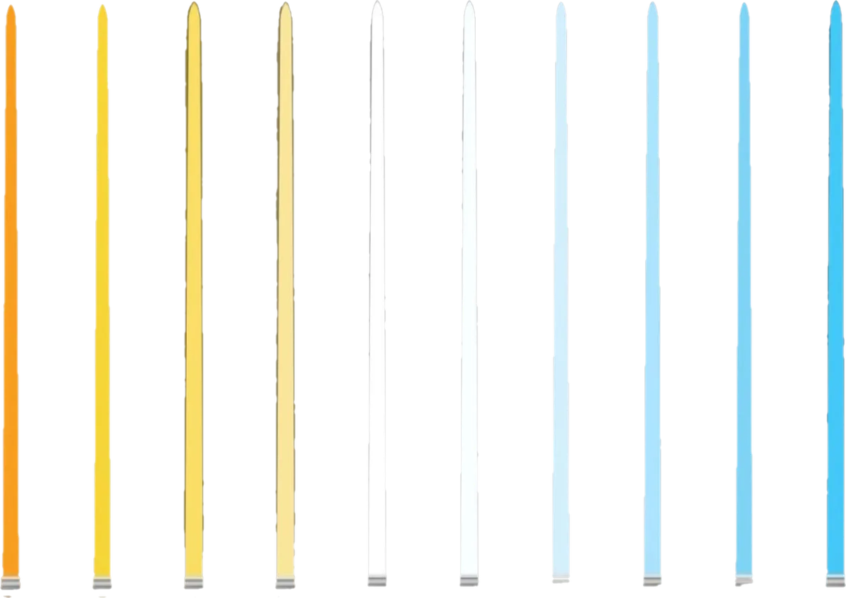 Éventail de nuances lumineuses du blanc chaud au blanc froid