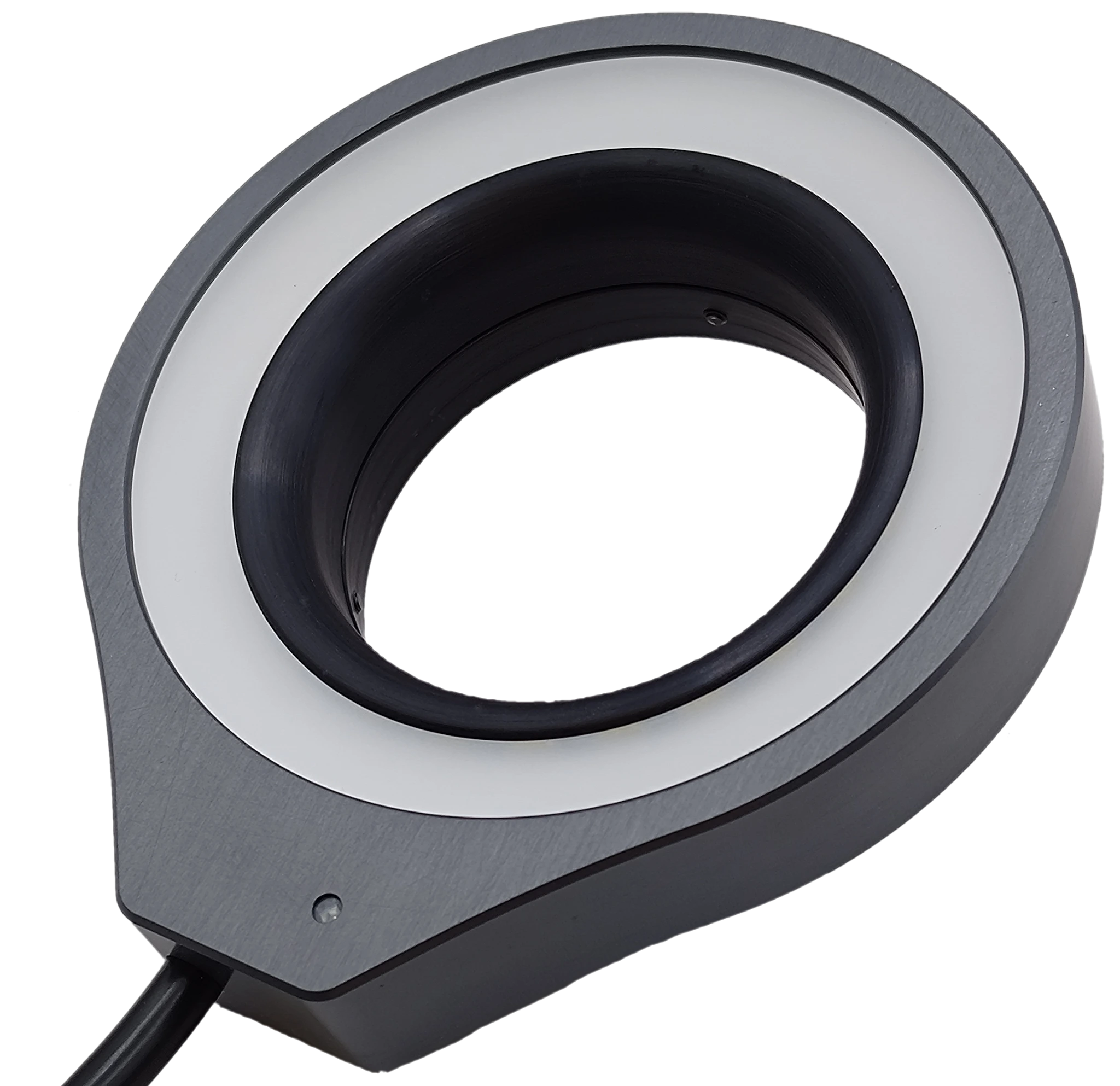 Éclairage annulaire Halo D gris, vue du diffuseur